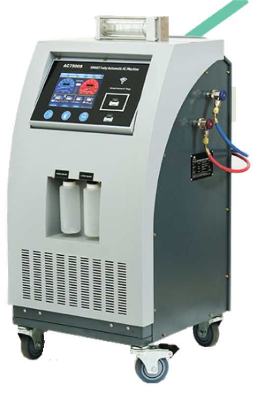 Automotive AC Service Machine with Flush Recovery Recharge functions
