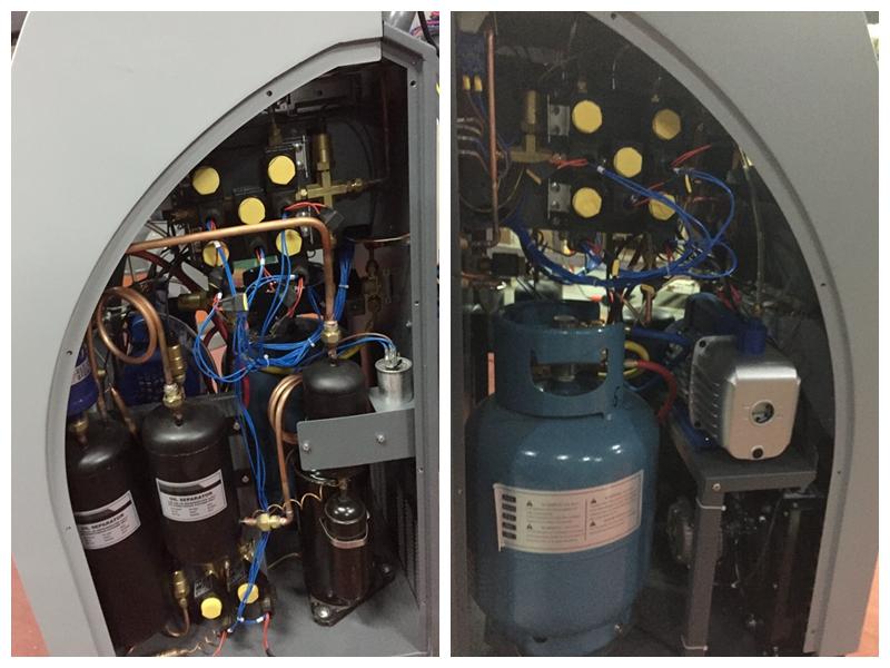 Automotive AC Service Machine with Flush Recovery Recharge functions 3