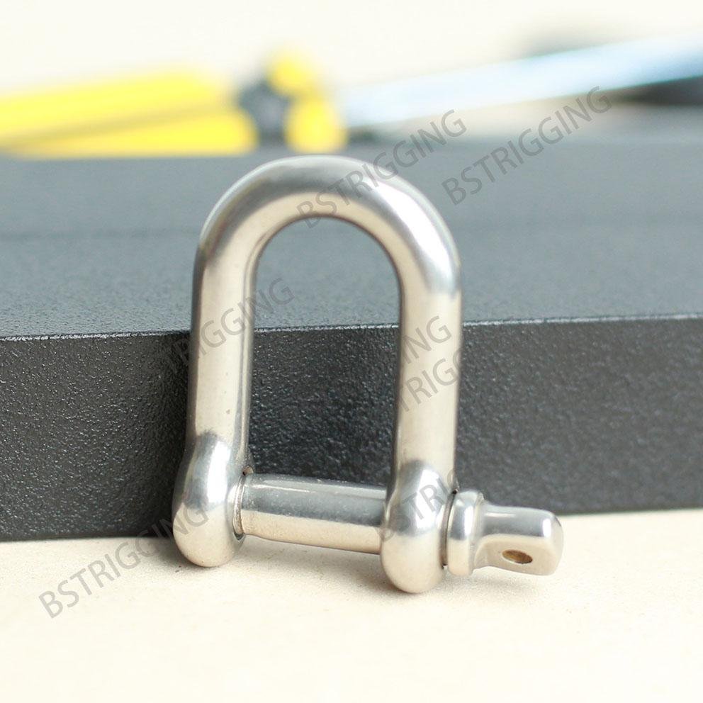 Stainless steel D shackle used for lifting