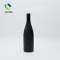 Wholesale 750ml Burgundy Glass Bottle Matt Black Glass Alcohol Spirit Bottle Pri 2