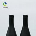 Wholesale 750ml Burgundy Glass Bottle Matt Black Glass Alcohol Spirit Bottle Pri 4