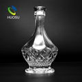 Huosu leading manufacturer crystal 750ml glass bottle liquor vodka with crystal  1