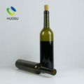 Huosu 375ml 700ml 750ml dark green glass wine bottles with cork lids 4