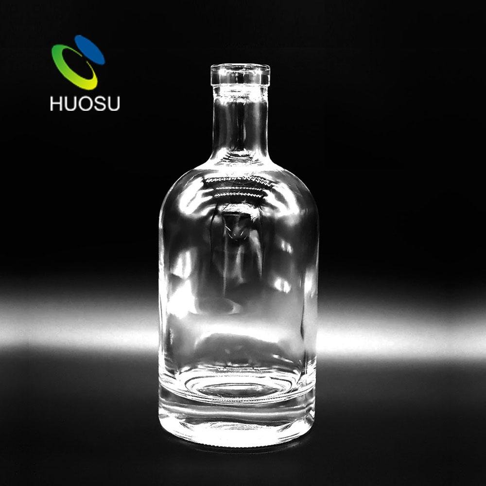 750ml Honey Glass Bottle for Vodka Brandy Gin, Glass Beverage Bottle Wholesale