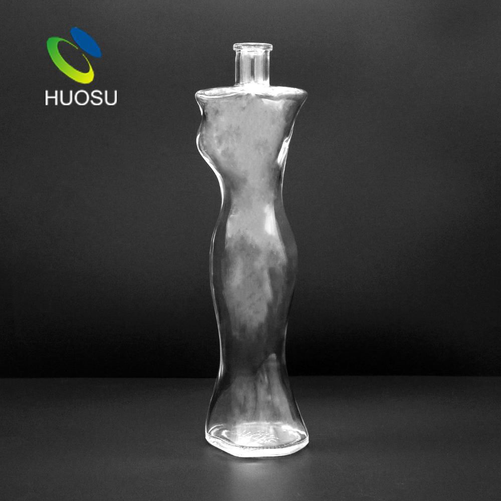 clear high heels Container 250ml 500ml 750ml flint glass wine bottle weight for  3