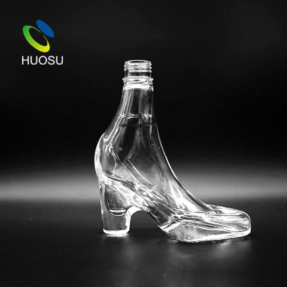 clear high heels Container 250ml 500ml 750ml flint glass wine bottle weight for 