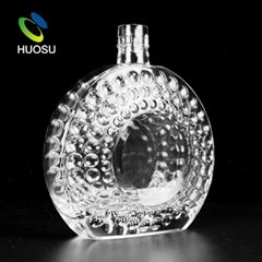 Huosu 750ml antique corked glass liquor bottles wholesale
