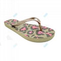 Economic women customized print eva flip flops 1