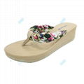 New design women wedge flip flops with braided straps 1