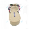 New design women wedge flip flops with braided straps 5