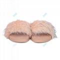 Latest design women faux fur slippers sandals 5