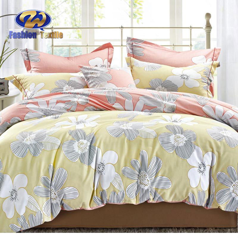 Credible printed comforter luxury flower bedding set with duvet cover