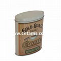 oval tin can for coffee