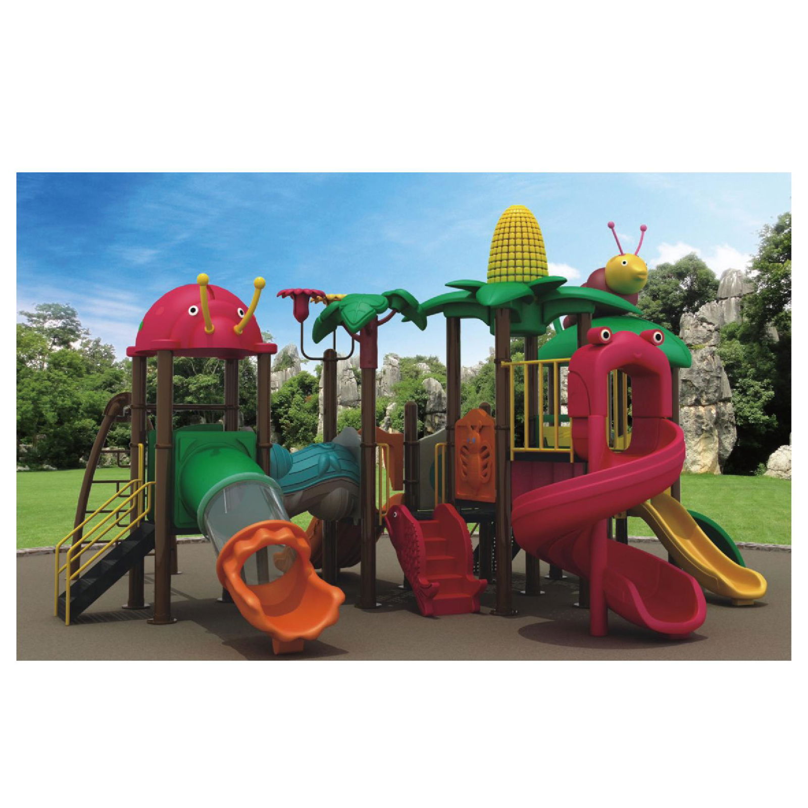 HLB-7094B Children Playground Equipment Outdoor Slide