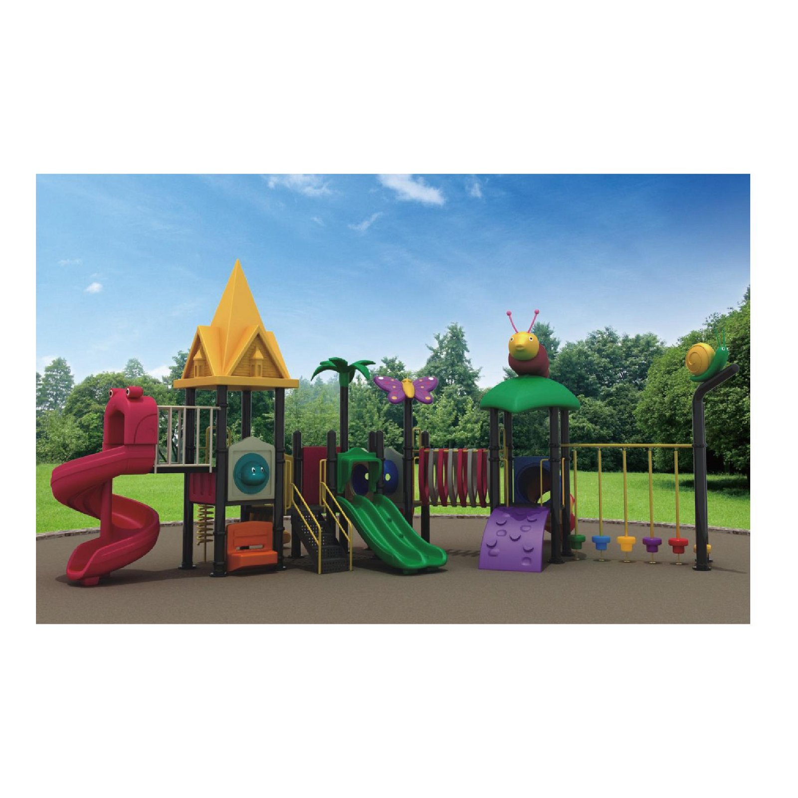 HLB-7094B Children Playground Equipment Outdoor Slide 2
