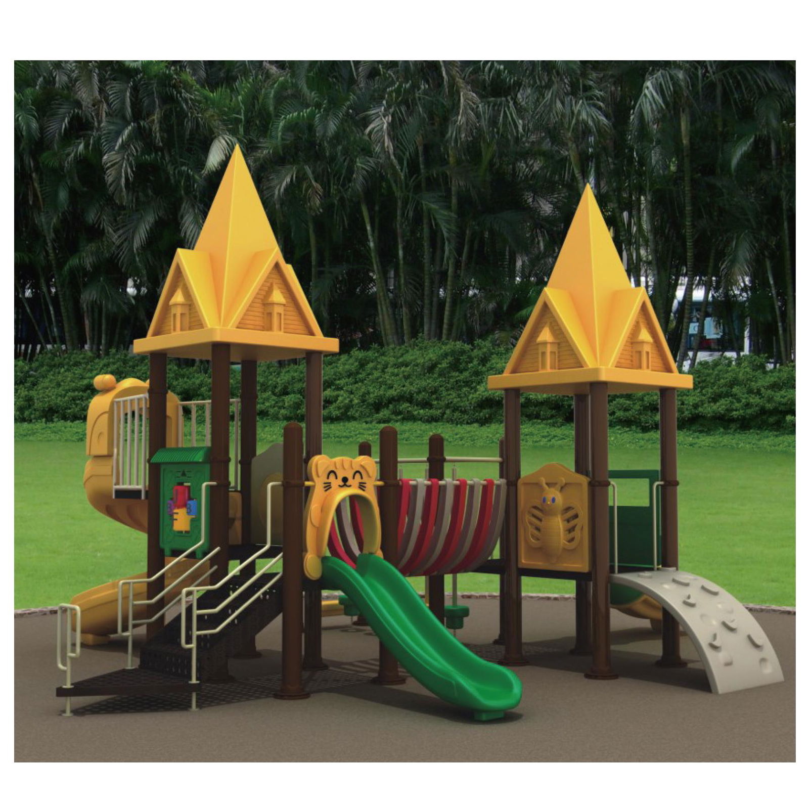 HLB-7094B Children Playground Equipment Outdoor Slide 3