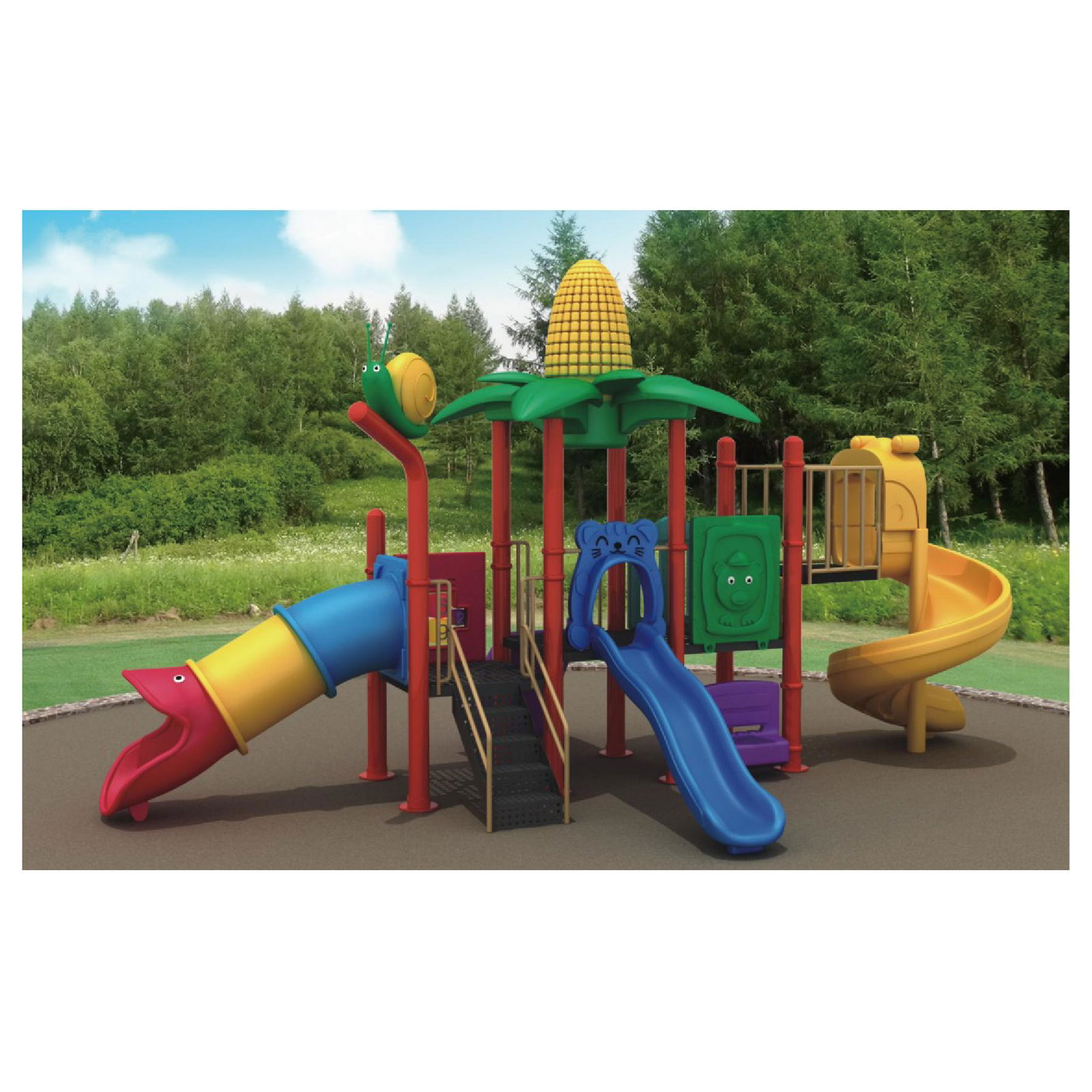 HLB-7094B Children Playground Equipment Outdoor Slide 4
