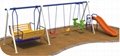 Haileabo HLB-7107E Children Swing Set plus Straight Plastic Slide for Toddler Ba 3
