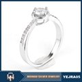 Guangzhou jewelry new design hot sale 925 sterling silver cz ring 1