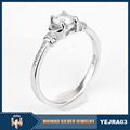 Guangzhou jewelry new design hot sale 925 sterling silver cz ring 2