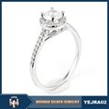 Guangzhou jewelry new design hot sale 925 sterling silver cz ring 4