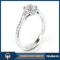 Factory wholesale jewelry women silver ring 925 silver ring with bling diamond 1