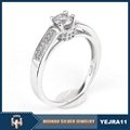 Factory wholesale jewelry women silver ring 925 silver ring with bling diamond 4