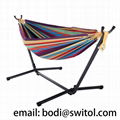 Cheap portable double hammock with stand 