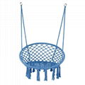 Amazon Hot Sale Outdoor Indoor Round Macrame Cotton Rope Hammock Swing Chair