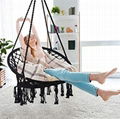 Amazon Hot Sale Outdoor Indoor Round Macrame Cotton Rope Hammock Swing Chair