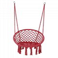 Amazon Hot Sale Outdoor Indoor Round Macrame Cotton Rope Hammock Swing Chair