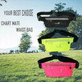 Out door sport elastic waterproof Lycra waist bag with earphone hole and zipper