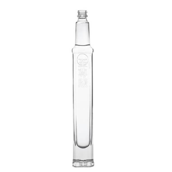 LONG NECK 500ML CLEAR GLASS BOTTLES FOR VODKA PACKAGING