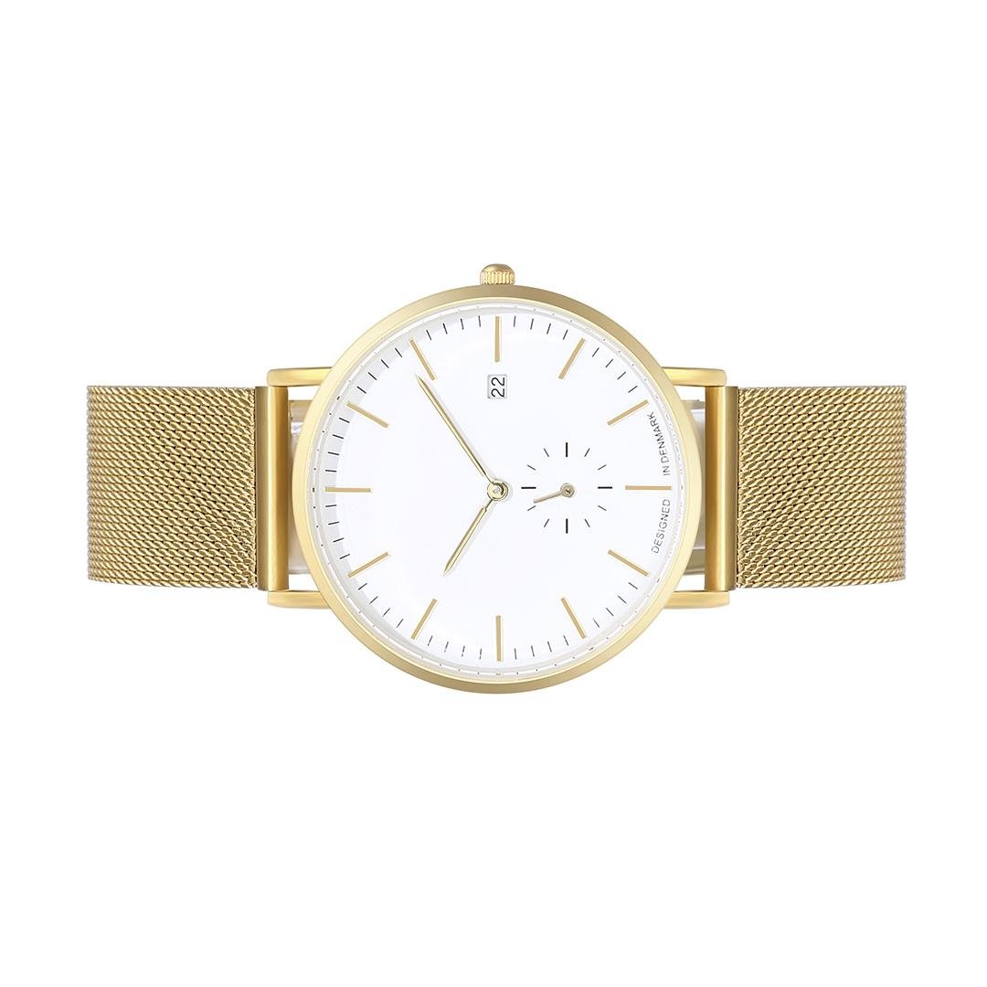 Fashion Alloy Gold Dw Style Gold Mesh Band Watch 3