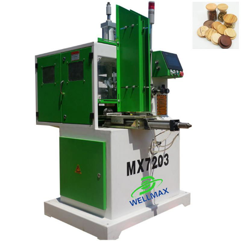 Automatic wood copy shaper machine for wooden lids making 5