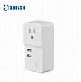 Hot Selling WiFi Power Socket Smart Plug with Dual USB charging Ports  3