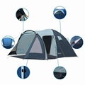 KingCamp Outdoor Tent Family Group Camping 5Person 3 Season Double Layer tents 4