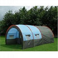 Large Camping Tent Waterproof Canvas Fiberglass 5-8 People Family Tunnel Summer  1