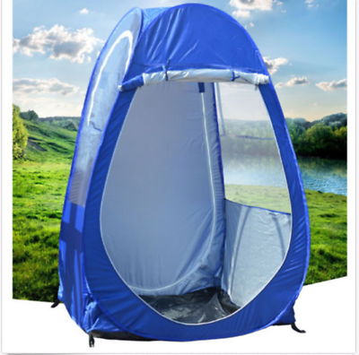 Outdoor Single Pop-up Tent Pod For Fishing Watching Sports Camping Blue Clear 2