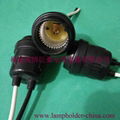 E26/27 PVC black weatherproof lamp holder cs667 2