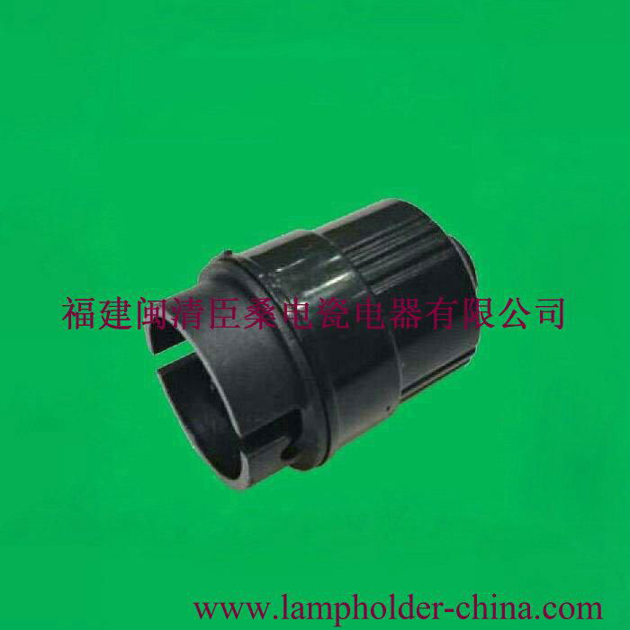 B22 PE black lamp holder cs669