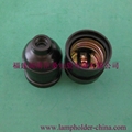 E26/27 black plastic lampholder cs225