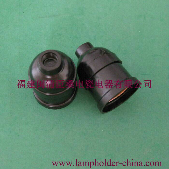 E26/27 black plastic lampholder cs225 2
