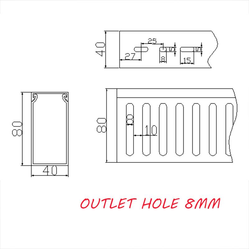 Closed side hole groove 2