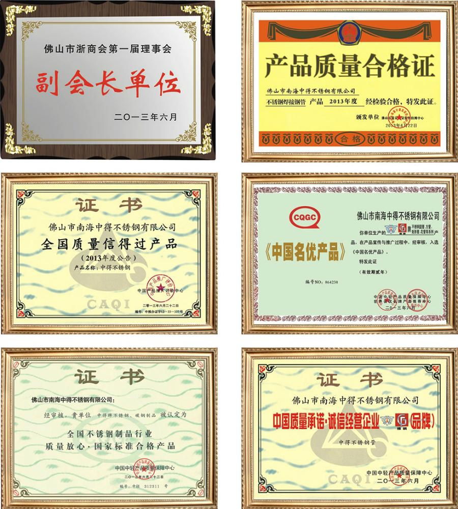 Certificates