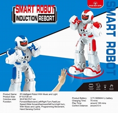 Smart Space Dance IR Intelligent Robot with music light hand sensing control toy