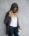 4 Colors Women Hooded Cotton Sweater 3