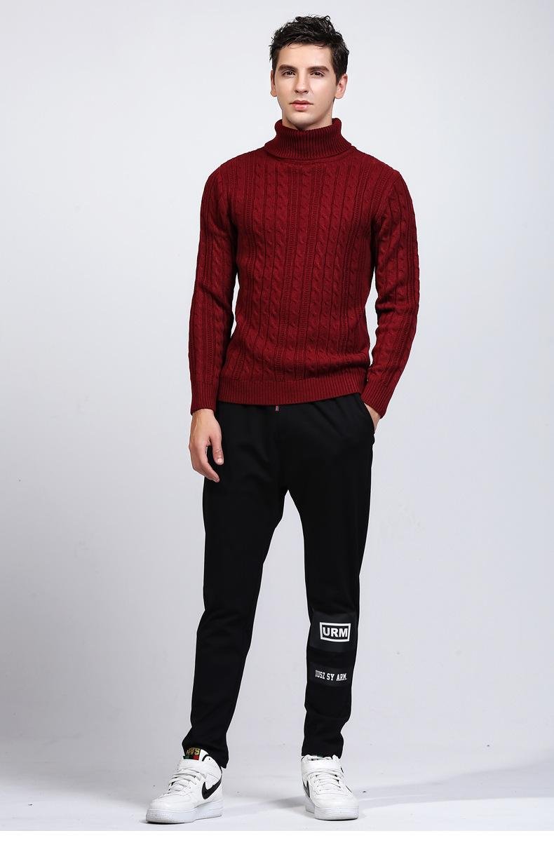 High-necked Men Base Sweater 2
