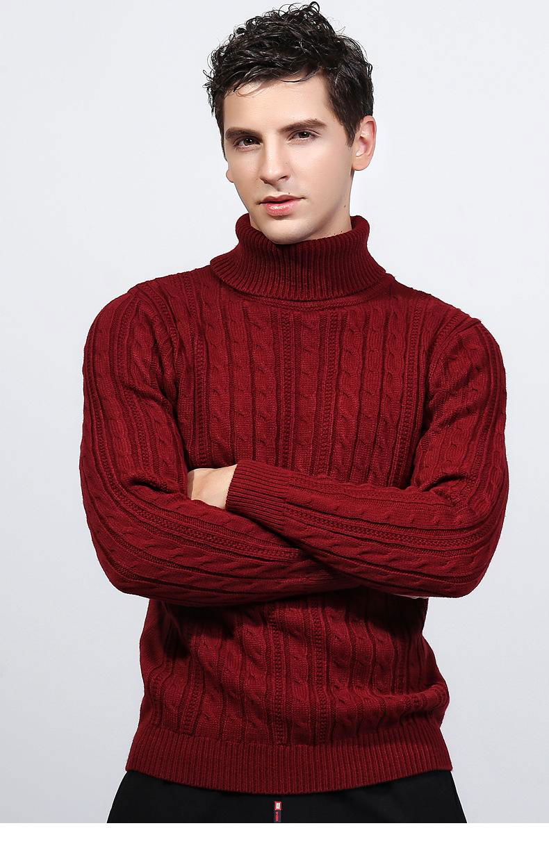 High-necked Men Base Sweater 3