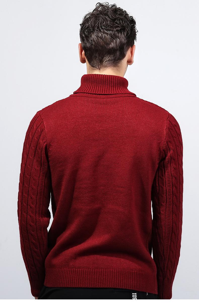 High-necked Men Base Sweater 4